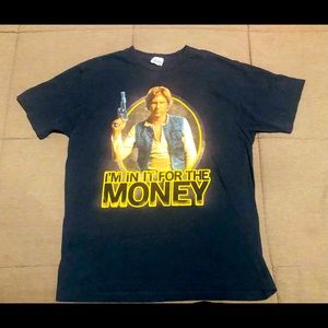 Vintage Star Wars Men’s T-Shirt Han Solo - I’m In It For The Money